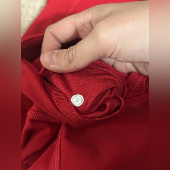 Lululemon All The Right Places Crop ll Dark Red Size 2 - Picture 7 of 7